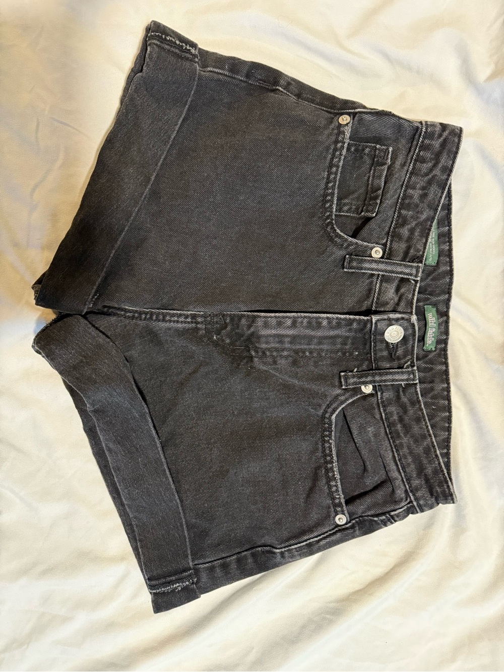 Wild Fable Highest Rise Mom Shorts Black Denim Cuffed Size 00